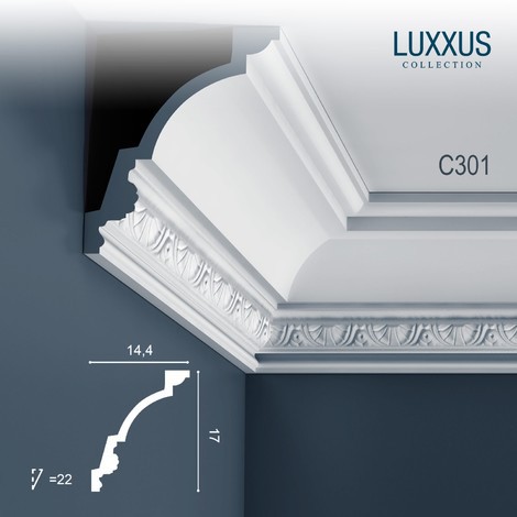 Corniche Plafond en Polyuréthane Luxxus C301 ORAC DECOR - 2