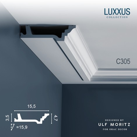 Corniche Plafond en Polyuréthane Luxxus C305 ORAC DECOR - 2