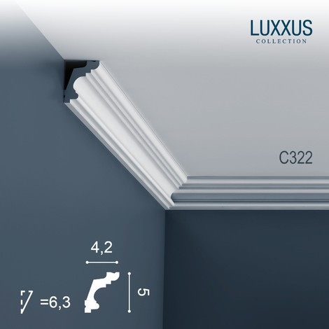 Corniche Plafond en Polyuréthane Luxxus C322 ORAC DECOR - 2