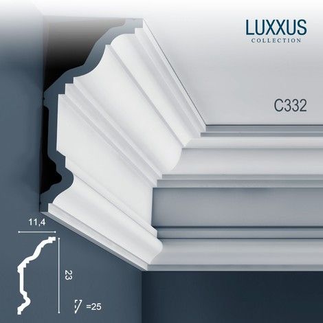 Corniche Plafond en Polyuréthane Luxxus C332 ORAC DECOR - 2