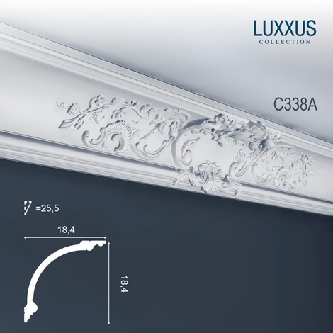 Corniche Plafond en Polyuréthane Luxxus C338A ORAC DECOR - 2