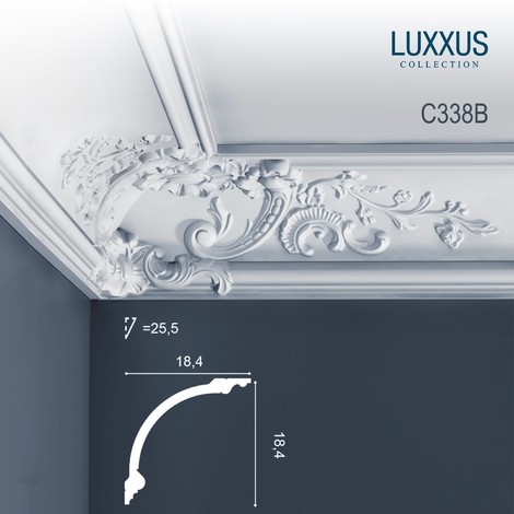 Corniche Plafond en Polyuréthane Luxxus C338B ORAC DECOR - 2