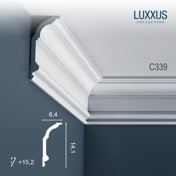 Corniche Plafond en Polyuréthane Luxxus C339 ORAC DECOR - 2