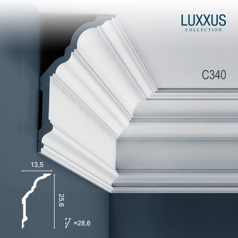 Corniche Plafond en Polyuréthane Luxxus C340 ORAC DECOR - 2