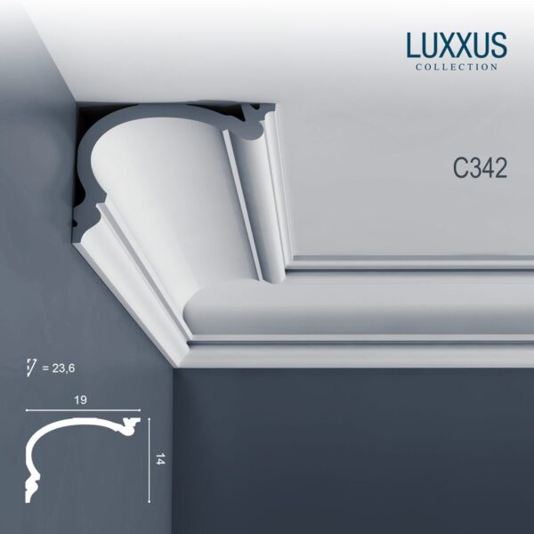 Corniche Plafond en Polyuréthane Luxxus Héritage C342 ORAC DECOR - 2