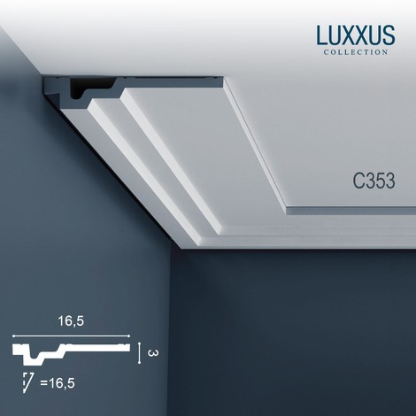 Corniche Plafond en Polyuréthane Luxxus C353 ORAC DECOR - 2