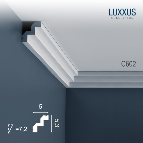Corniche Plafond en Polyuréthane Luxxus C602 Art Déco ORAC DECOR - 2