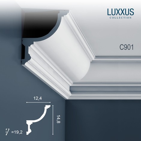 Corniche Plafond en Polyuréthane Luxxus C901 ORAC DECOR - 2