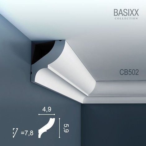 Corniche Plafond en polystyrène Basixx CB502 Carton de 22 Pièces ORAC DECOR - 2