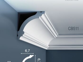 Corniche Plafond en polystyrène Basixx CB511 Carton de 18 Pièces ORAC DECOR - 2