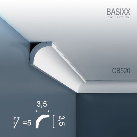 Corniche Plafond en polystyrène Basixx CB520 Carton de 80 Pièces ORAC DECOR - 2