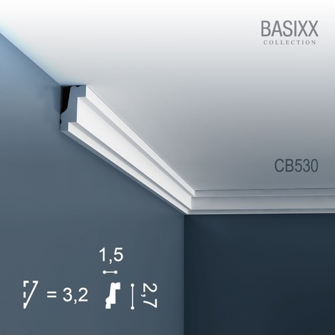 Corniche Plafond en polystyrène Basixx CB530 ART DECO Carton de 45 Pièces ORAC DECOR - 2