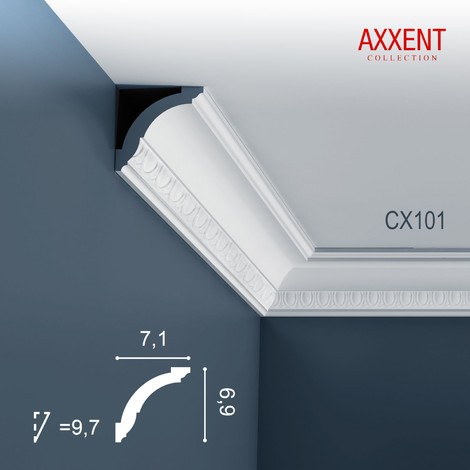 Corniche Plafond en Polyuréthane Axxent CX101 ORAC DECOR - 2