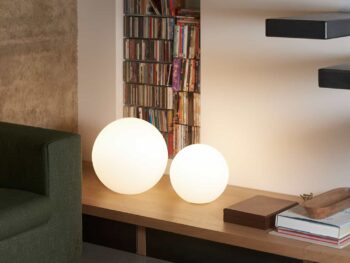 Lampe de sol extérieure GLOBO (40) lumière glossy