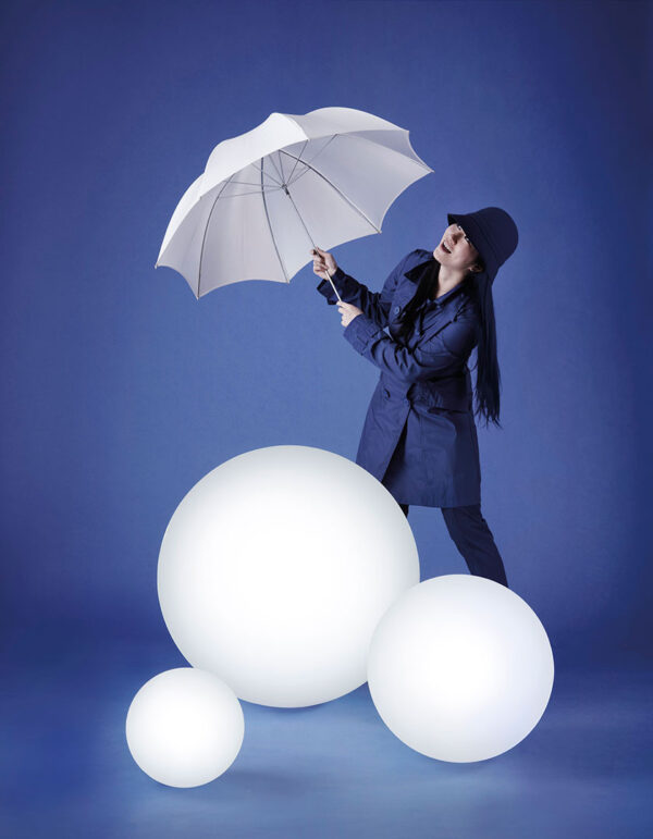 Lampe de sol extérieure GLOBO (60) lumière glossy