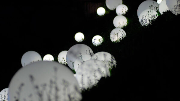 Lampe de sol extérieure GLOBO (70) lumière glossy
