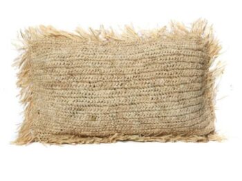 The Raffia Cushion Rectangular - Natural
