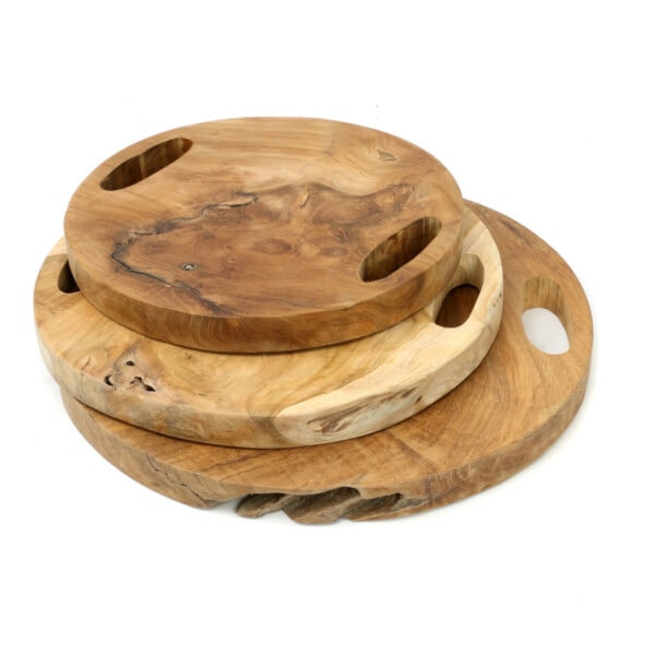 The Teak Root Tray - Natural - S