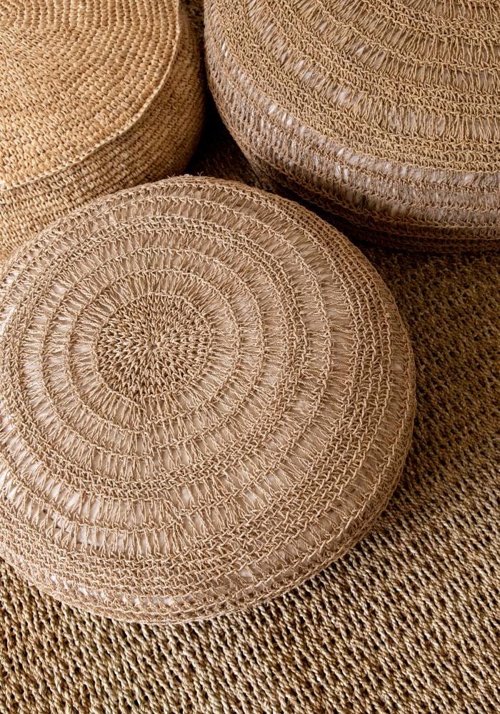 The Seagrass Pouffe - Natural - M