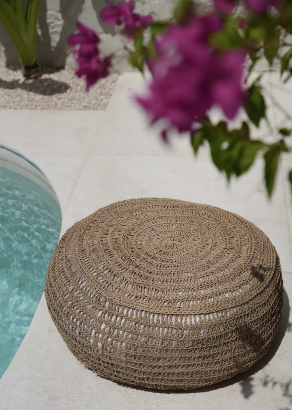 Pouf en Jonc de Mer Naturel – Image 9