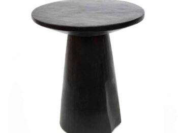 The Timber Conic Side Table Black - 50