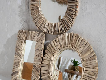 The Driftwood Halo Mirror - Natural - M