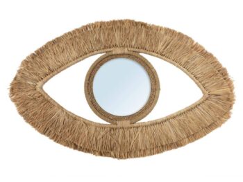 The Raffia Eye Mirror - Natural - M