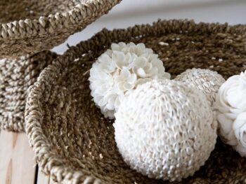 Boule en Coquillages Blanc