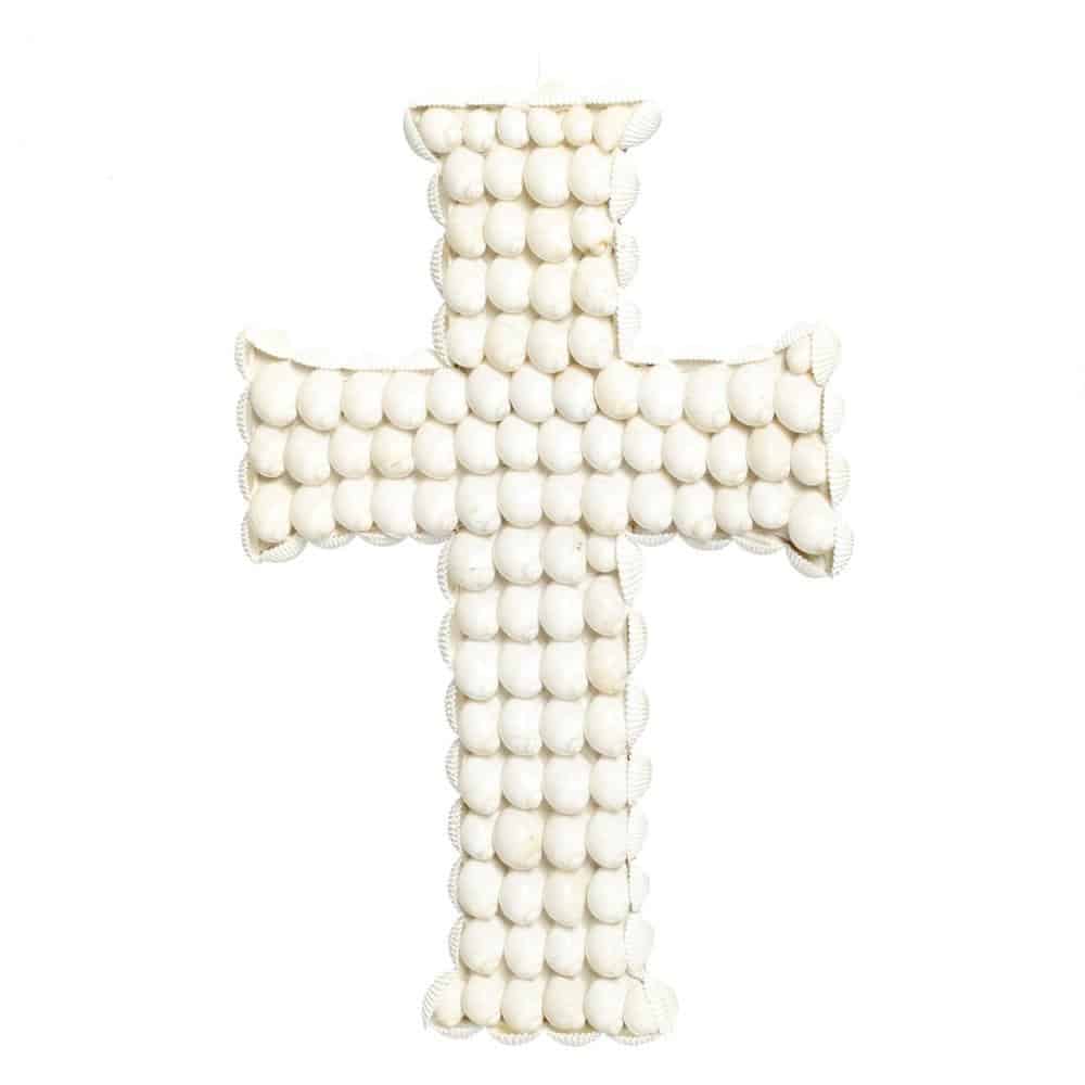 Croix KAI en Coquillage Blanc
