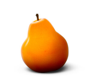 Poire céramique orange