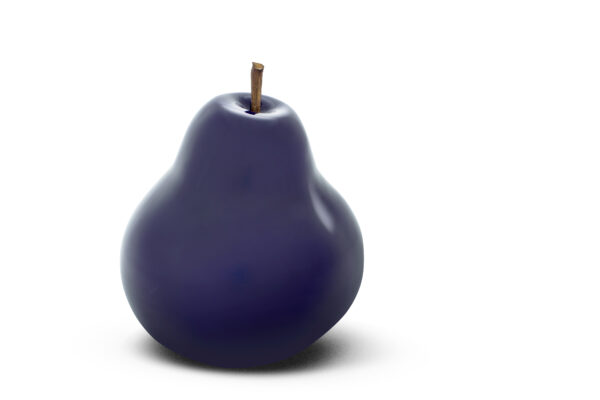 Poire céramique bleu roi