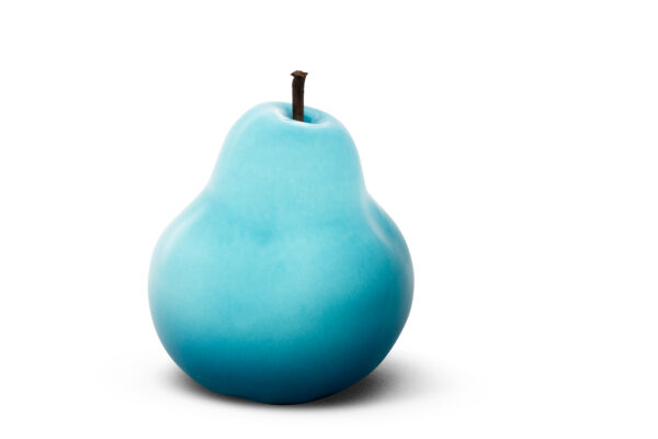 Poire céramique turquoise